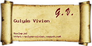 Gulyás Vivien névjegykártya